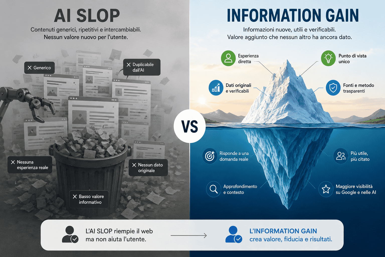 Information gain vs AI Slop